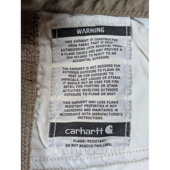 Carhartt FR Loose Fit Utility Work Pants 29x29 Flame Resistant Canvas Khaki - Picture 7 of 11